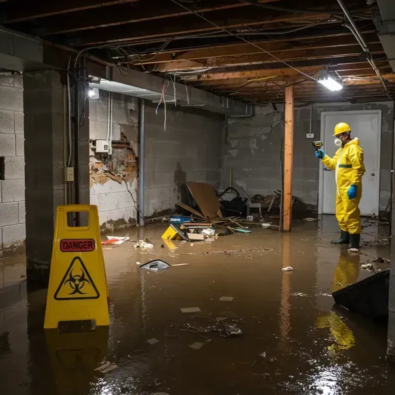 Flooded Basement Electrical Hazard in Sparta, NC Property